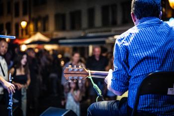 Photo du concert Lucho Pellegrini Swingin'Drums à Rive Jazzy 2025, crédit : RJ-Palmieri Alessandro 