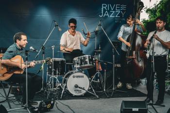 Photo du concert Lucho Pellegrini Swingin'Drums à Rive Jazzy 2025, crédit : RJ-Palmieri Alessandro 