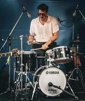 Photo du concert Lucho Pellegrini Swingin'Drums à Rive Jazzy 2025, crédit : RJ-Palmieri Alessandro 
