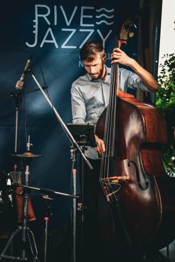 Photo du concert Lucho Pellegrini Swingin'Drums à Rive Jazzy 2025, crédit : RJ-Palmieri Alessandro 
